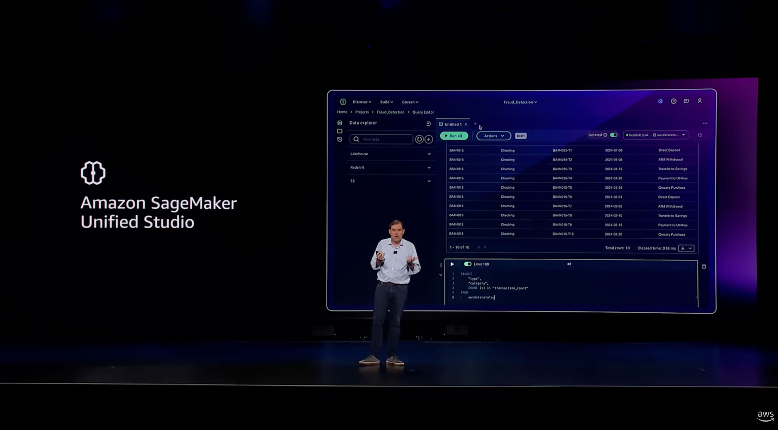 Amazon Sagemaker Unified Studio - Query Editor